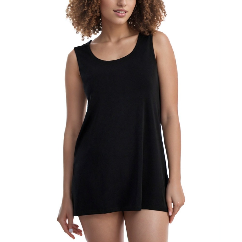JM Collection Tank Top Womens XL Black Scoop Neck Sleeveless Minimalist Chic NWT